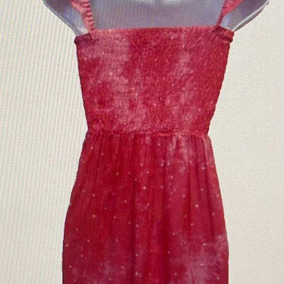 TIARE HAWAII PINK W/DOTS OFF THE SHOULDER MINI DRESS - Picture 5 of 5